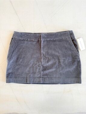 NWT Treasure & Bond Gray Corduroy Mini Skirt Straight Stretch Womens XL